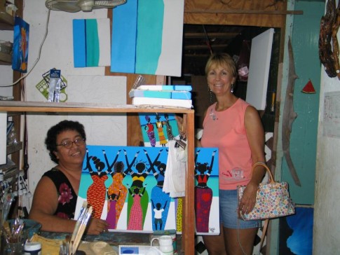 Beth and Belize artist Lola
