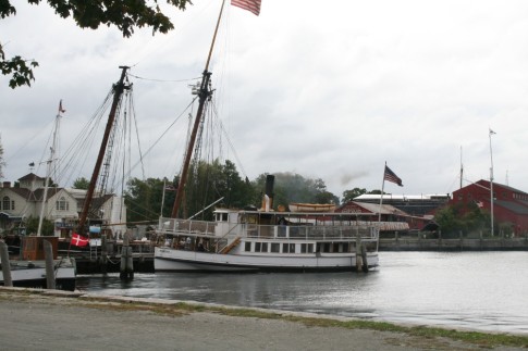 Steamer touring Mystic River
