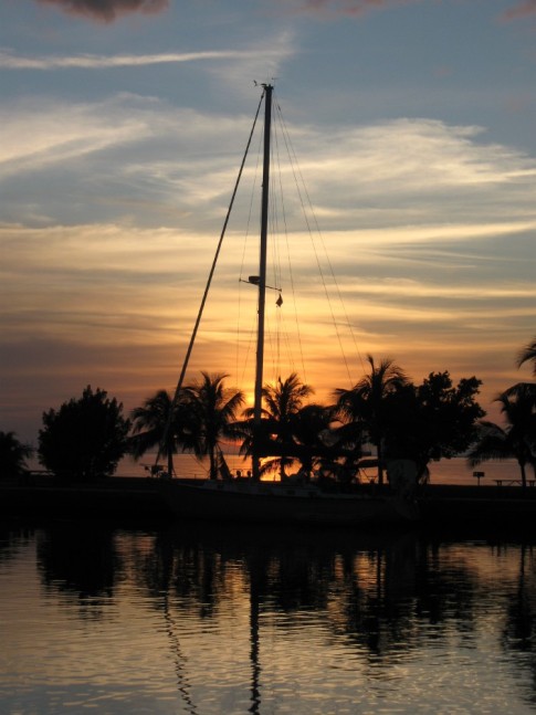 Estelle at sunset, Boca Chita Key, Fla.