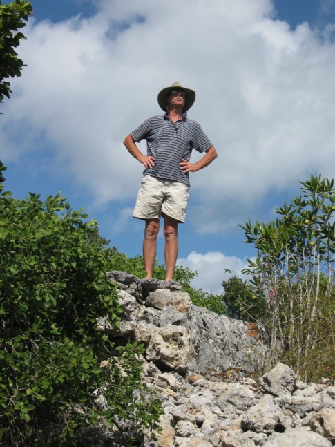Bruce atop the ruins of the Gate House.