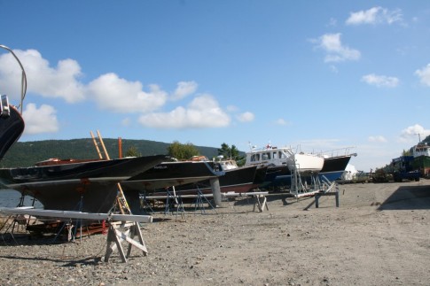 Some boats in the yard