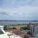 View of Perth foreshore from the hotel room on the wedding day