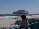 Checking out Daytona Beach from the boardwalk.