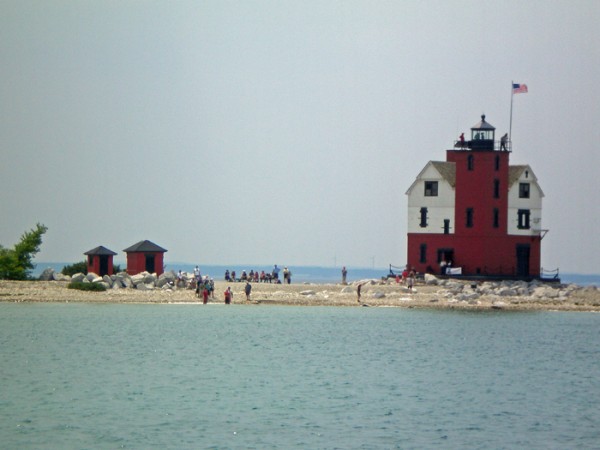 The Round Island Lighthouse Preservation Society was conducting tours 