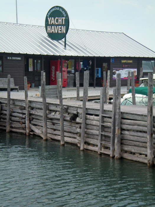 The "crib" docks were just one of the many interesting structures to check out at Yacht Haven Marina on Drummond Island in the North Channel