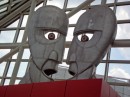Cool sculpture inside Rock and Roll Hall of Fame