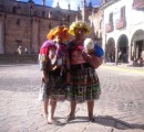 Local indigenous posing for the tourists, Cuzco, Peru
