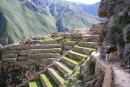 View of Ollantaytambo ruins from the Inca Trail