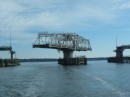 Ladies Island swing bridge in action at Beaufort, SC