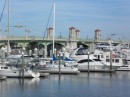 View of the marina and Bridge of Lions bridge at the St. Augustine Municipal Marina