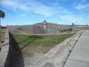 The fort overlooking St. Augustine harbor