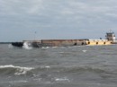 Tug and barge on the choppy Indian River