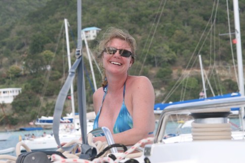 Susan enjoying the breeze