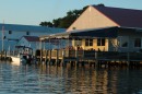 The Crazy Crab Restaurant allowed us to use their dingy dock. We ate a great dinner there watching the sunset.