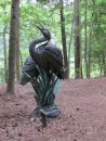 Waterfowl sculpture on a nature trail at Holly Point.