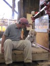 Marc Barto, the Rosie Parks project manager, with his dog, Rosie, the project