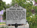 A marker on Talbot Street commemorating they years the famed abolitionist, orator and writer, Frederick Douglass