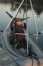 When the pilot tied up to a dock at the Cape Charles Town Harbor, I took the opportunity to study his rig.