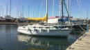 Safely tied up, bow on. Four bow lines and two of the marinas trailing stern lines. Hopefully she