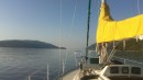 Morning and heading for the Megannissi channel