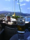Cool pint at Capt Correllis bar and Nanjo in the background 12ft away. Just perfect?