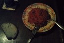My soya,spag bol. It actually tastes better than it looks, Honest?