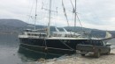 Large German steal yacht, looked abandoned and falling apart?