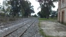 The old train tracks, now leading nowhere.