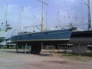My favorite yacht in the boat yard after my Nanjo, called Threshold its from Alberquque USA, and is superb.