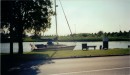 Dutch canal system, doing the standing mast route to Delfziel. Tied up to a tree and bench.