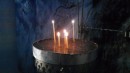 Taken in the church at Klesoura gorge we lit a couple of candles.