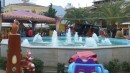 Water fountain in town square