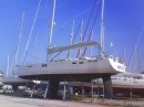 Hanse 620e. One of the big yachts in Cleopatras yard.