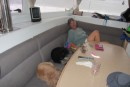 Every one is bored as we safely ride out Hurrican Isabel in 2011.