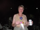 Anita with our awards, 3rd. place.