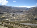 This is a view of the town of Chivay whrere we spent the night.  The road from the mountain pass to the valley was scary.