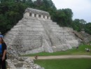 This is the largest pyramid at Palenque but is not that large when compared to others in the Mayan world.  What makes this one important is that it contained the tomb of Pakal which was one of the most elaborate ever discovered.  Pakal ruled for over 80 years after ascending to the leadership position at the age of 11 around 610 AD.  The stability provided by his long rein allowied Paleque to have a lot of influence elsewhere in the Mayan world.  Pakal
