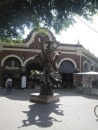 This is in the central square in the arty little sububrb called Tlaquepaque.  Mariachi music started in Jalisco and this bronze statue commemorates that fact. 