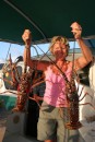 Fresh Lobsters anyone?  We managed to eat four of these monsters!!