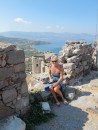 Views from Molivos castle along the coast, yup and one of me too :)