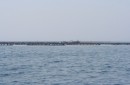 Fish farms that we had to tack through in Korfezi gulf 