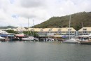 Marigot from the Lagoon side.  Great restaurants/bars overlooking the marina