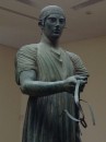 Bronze charioteer 478 BC this statue had amazing eyes with eyelash detailing