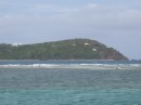 Walking the reefs in front of our boat at low tide in Culebra