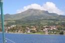 St. Pierre at the foot of Mt. Pelee volcano, our last stop in Martinique.  St. Pierre used to be the capital until it was totally wiped out by the volcano in 1902.  It has built itself up to be a lovely town which we want to revisit sometime.