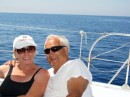 Don and Liz happy on board