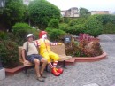 Ken and Ronald in the garden at McDonalds, Antigua
