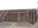 There are hundreds of bamboo poles supporting this roof.