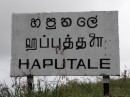 Haputale written in Sinhalese (top) and Tamil (middle).