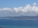 A view of Grande Terre to the south from Petite Terre. The highest point is Mount Chungui.
